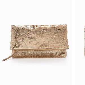 Stella & Dot Margeaux Clutch Gold